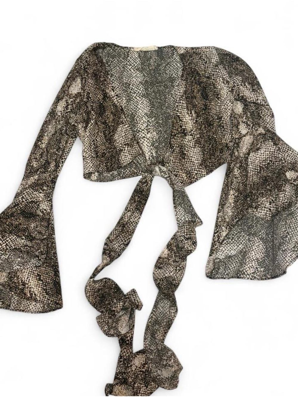 audrey Black and Cream snake patterned Top